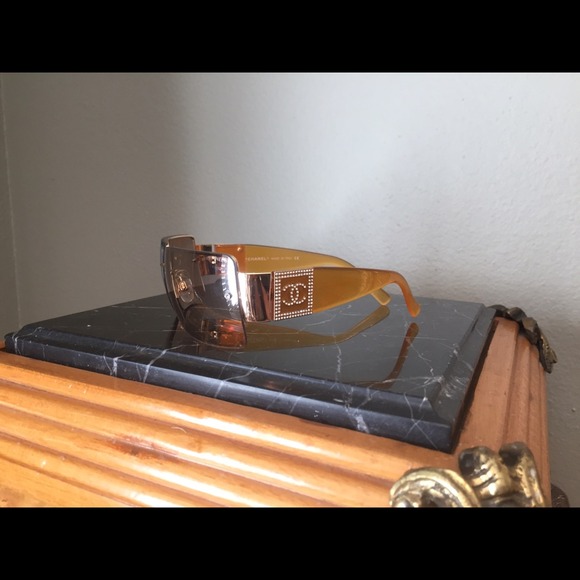 Chanel stone logo sunglasses