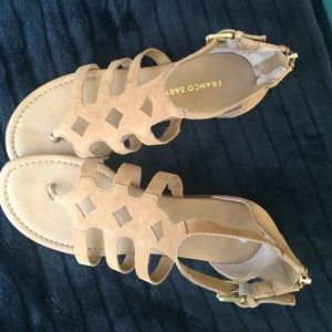 Tan suede gladiator sandals nwot