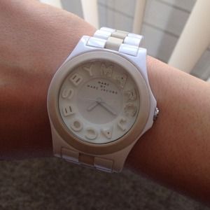 **AUTHENTIC** White, ceramic watch