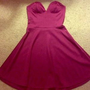 Strapless a-line dress