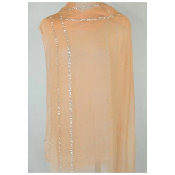 Foil Raw Edge Scarf - Picture 3 of 4