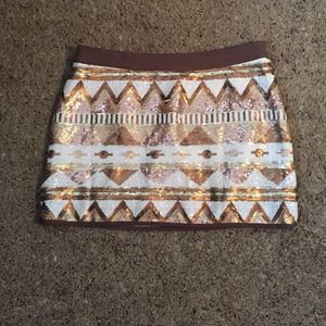 Sequin patterned skirt