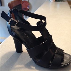BCBGirls black strappy heel
