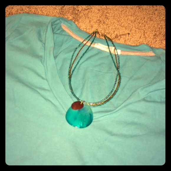 Turquoise & brown necklace