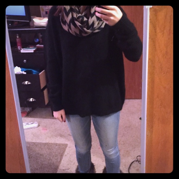 Oversized black sweater
