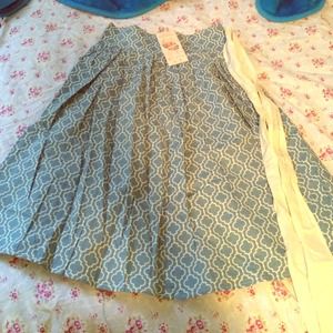 Blue Mod cloth skirt with bow XS
