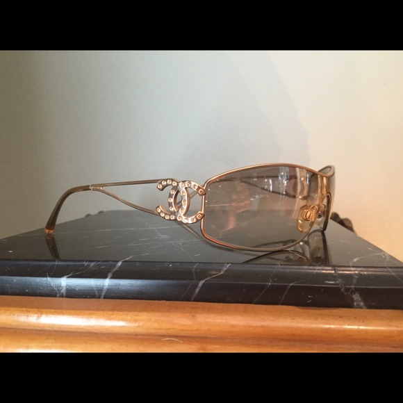 Chanel gold sunglasses