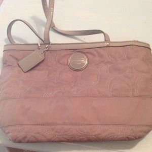grey coach tote