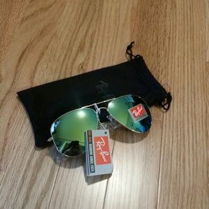 Ray ban blue green aviators