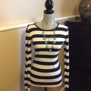 Navy/white stripe Gap long sleeve shirt