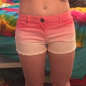Pink ombré shorts