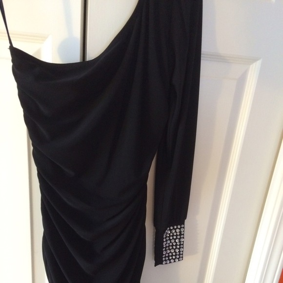 Black fitted dress