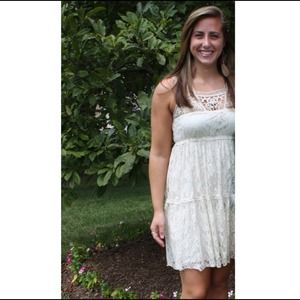 Pretty off white lace dress