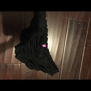 Victoria secret ruffle black bottom
