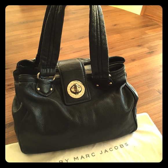 Marc by Marc Jacobs black leather shoulder bag