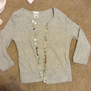 Grey Sequin Cardigan