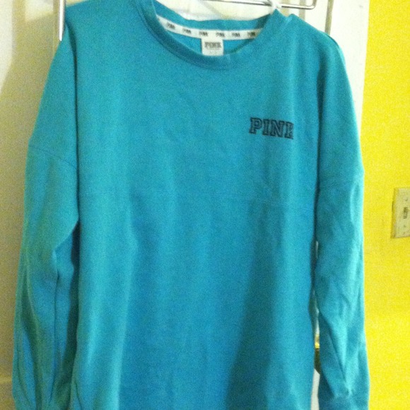 PINK Victoria's Secret Crewneck Teal Sm