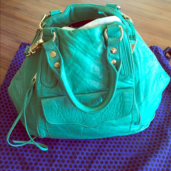 Rebecca Minkoff aquamarine leather handbag