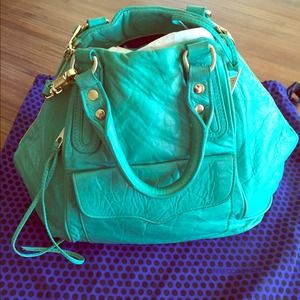 Rebecca Minkoff aquamarine leather handbag