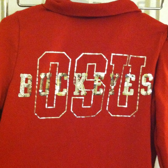 PINK VS OSU Buckeyes Bling Halfzip Pullover