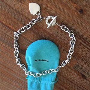 Authentic Tiffany & Co. Heart toggle necklace
