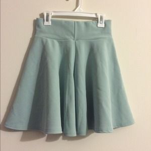 Mint green high waisted skirt