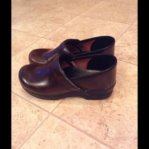 Brown Dansko clogs