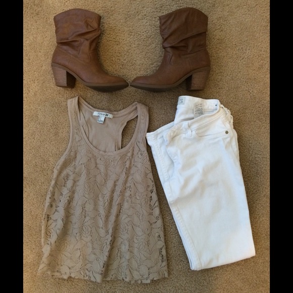 Brown lace shirt