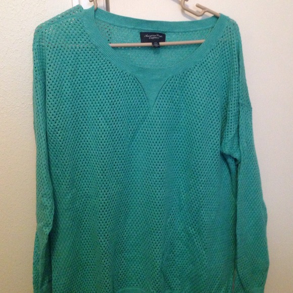 teal sweater