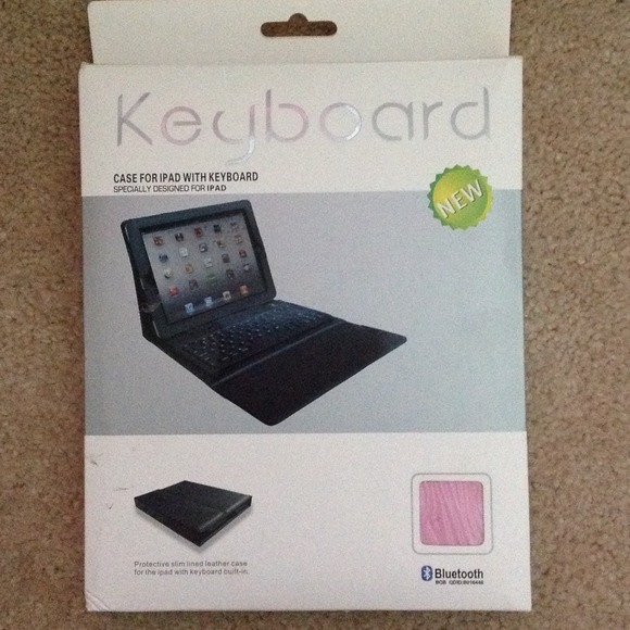 Pink iPad case with keyboard