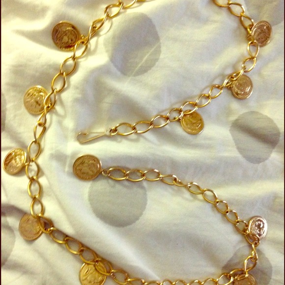 Coins design belt & chain