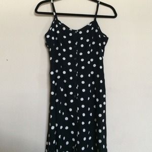 Divided spaghetti strapped daisy printed dress