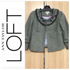 ❌SOLD❌LOFT Ruffled Cropped Blazer / Jacket