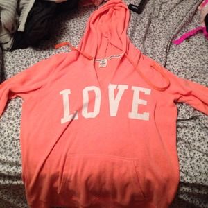 Hooded Victoria's Secert sweatshirt