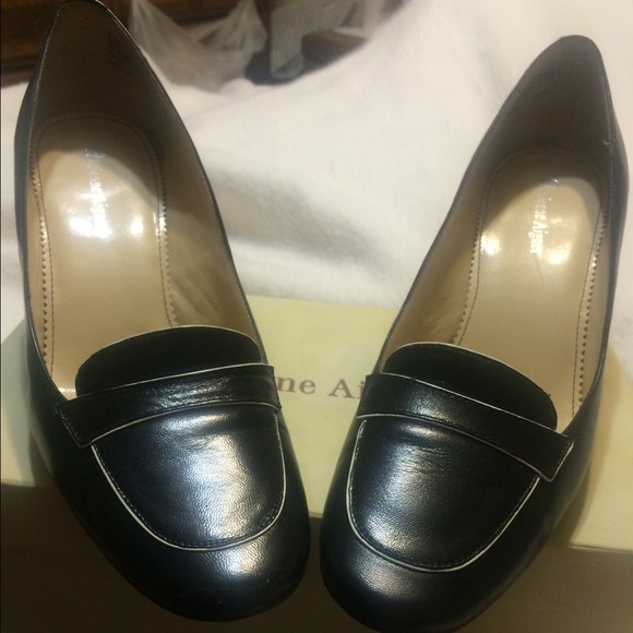 Black leather with a white trim