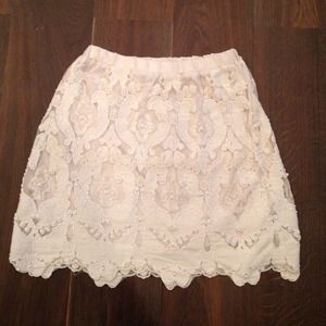 Beaded lace skirt