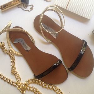 Black & Gold Sandals