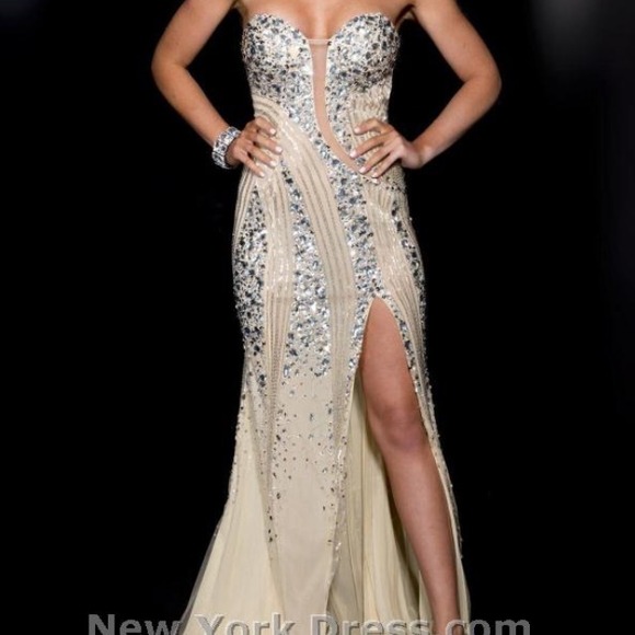 Jasz couture strapless beaded prom dress!