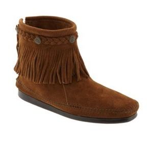 Minnetonka Ankle Fringe Bootie