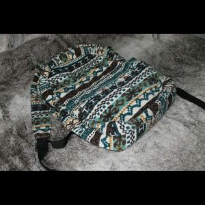 Dark Green Fleece Backpack