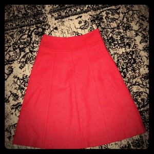 Red wool skirt