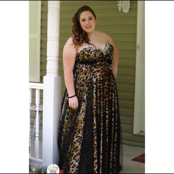 cheetah prom dress