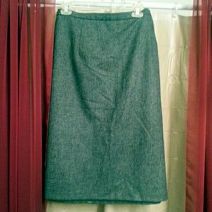 100% Grey Wool Pencil Skirt