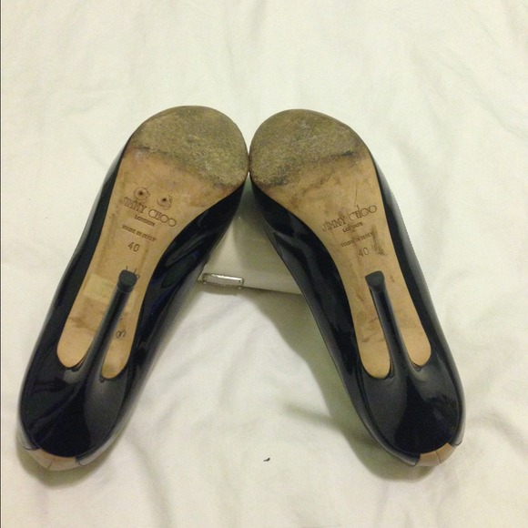 Jimmy Choo Sepia leather trimmed pumps - Picture 4 of 4