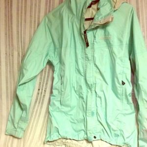 Tiffany Blue rain jacket