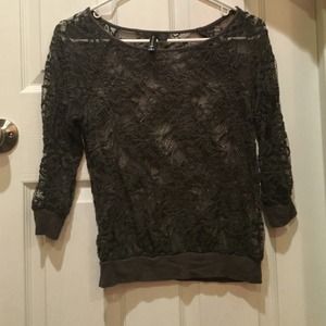 grey lace top from Tillys