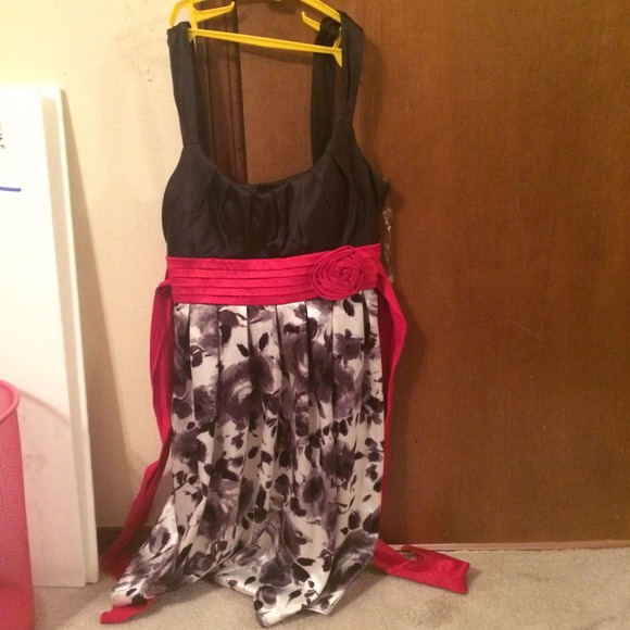 Black and red flower dress from Dillard's