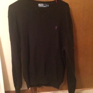 Black polo sweater