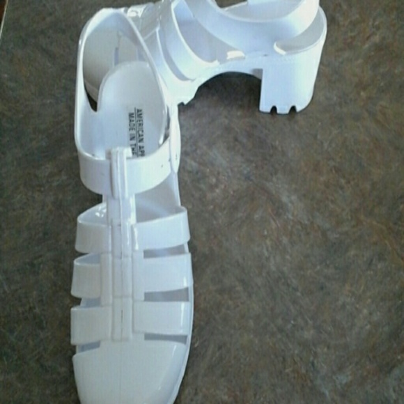 American Apparel White Jelly Shoes