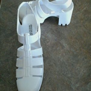 American Apparel White Jelly Shoes